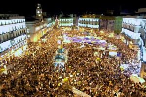 Puerta del Sol in Madrid during the 2011 Spanish protests